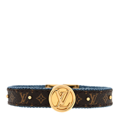 Louis Vuitton Monogram LV Circle Reversible Bracelet 17 Denim 3 of 8