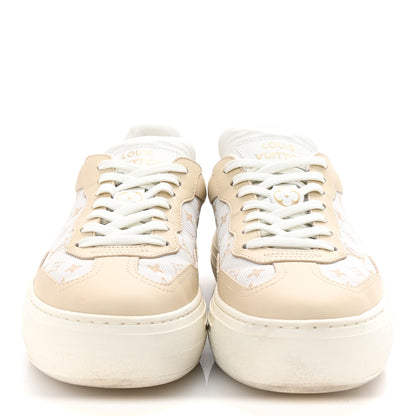 Louis Vuitton Canvas Calfskin Monogram LV Groovy Platform Sneakers 38 Beige 3 of 9