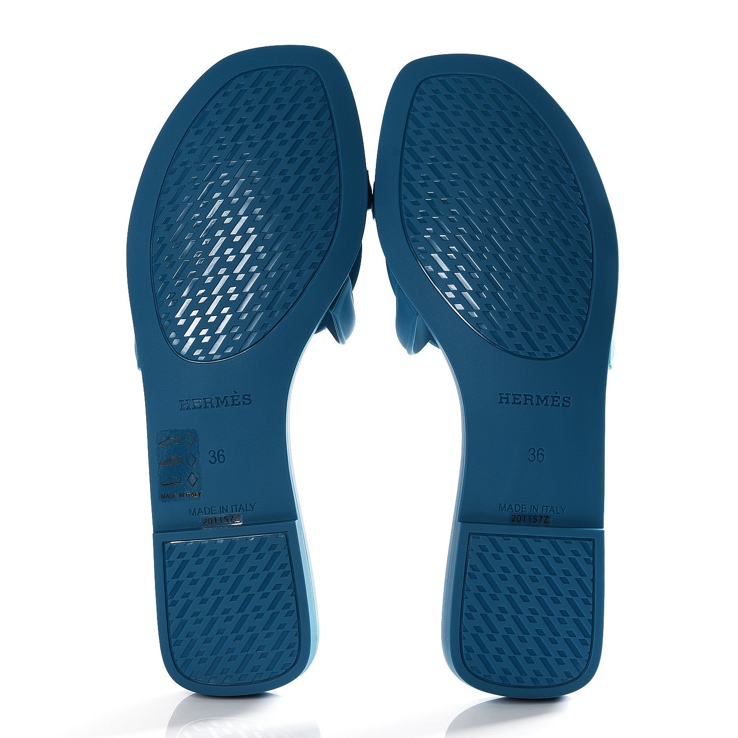 Hermes Rubber Aloha Sandals 36 Bleu Vif 9 of 11