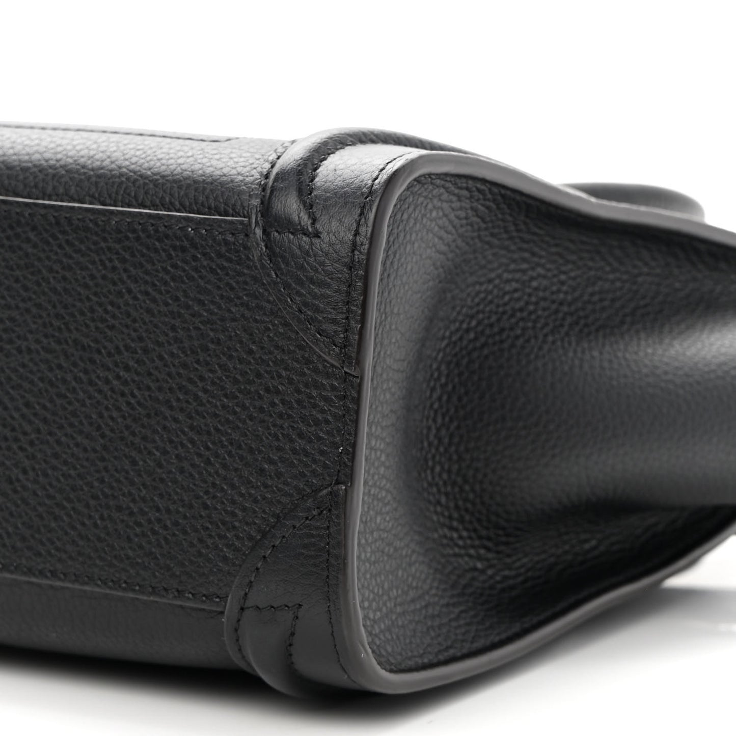 Drummed Calfskin Nano Luggage Black