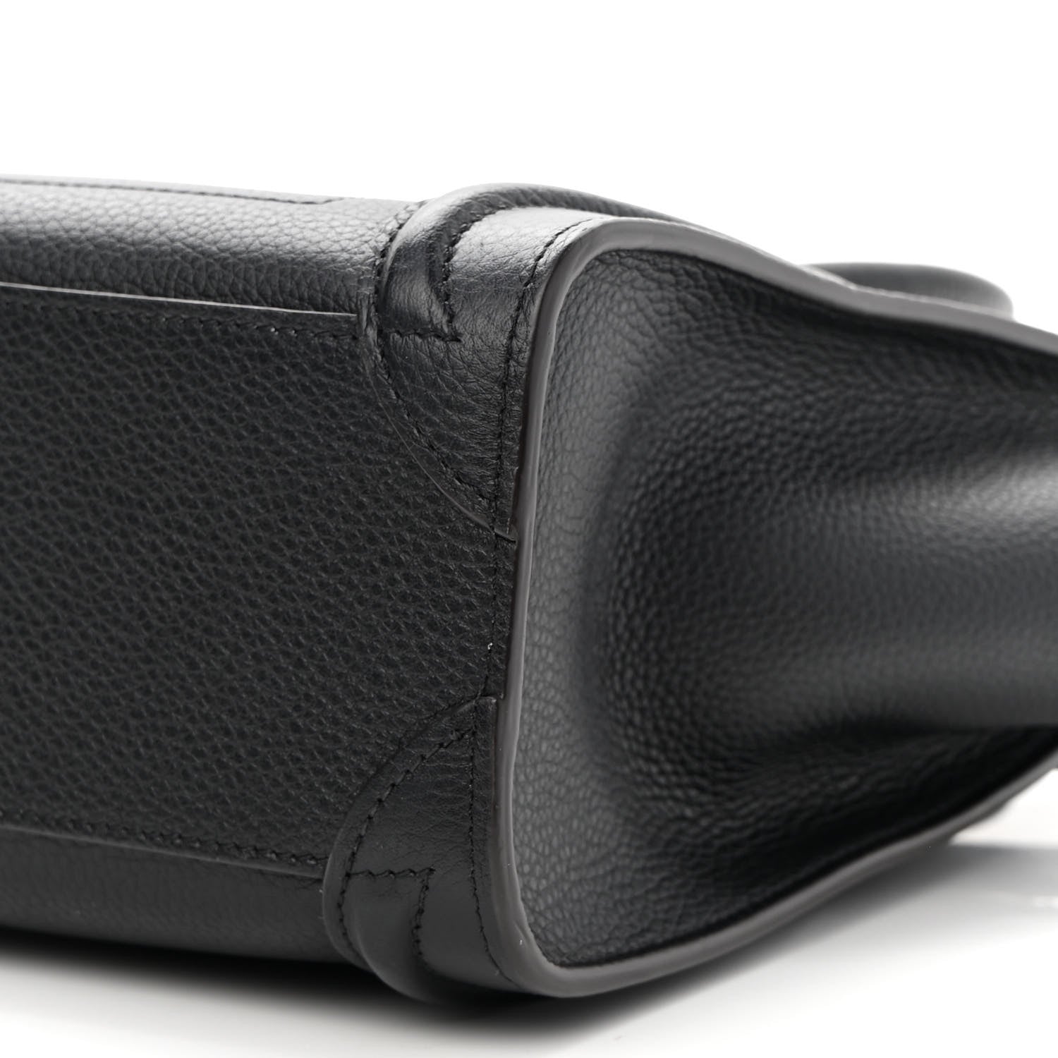 Celine Drummed Calfskin Nano Luggage Black 9 of 9
