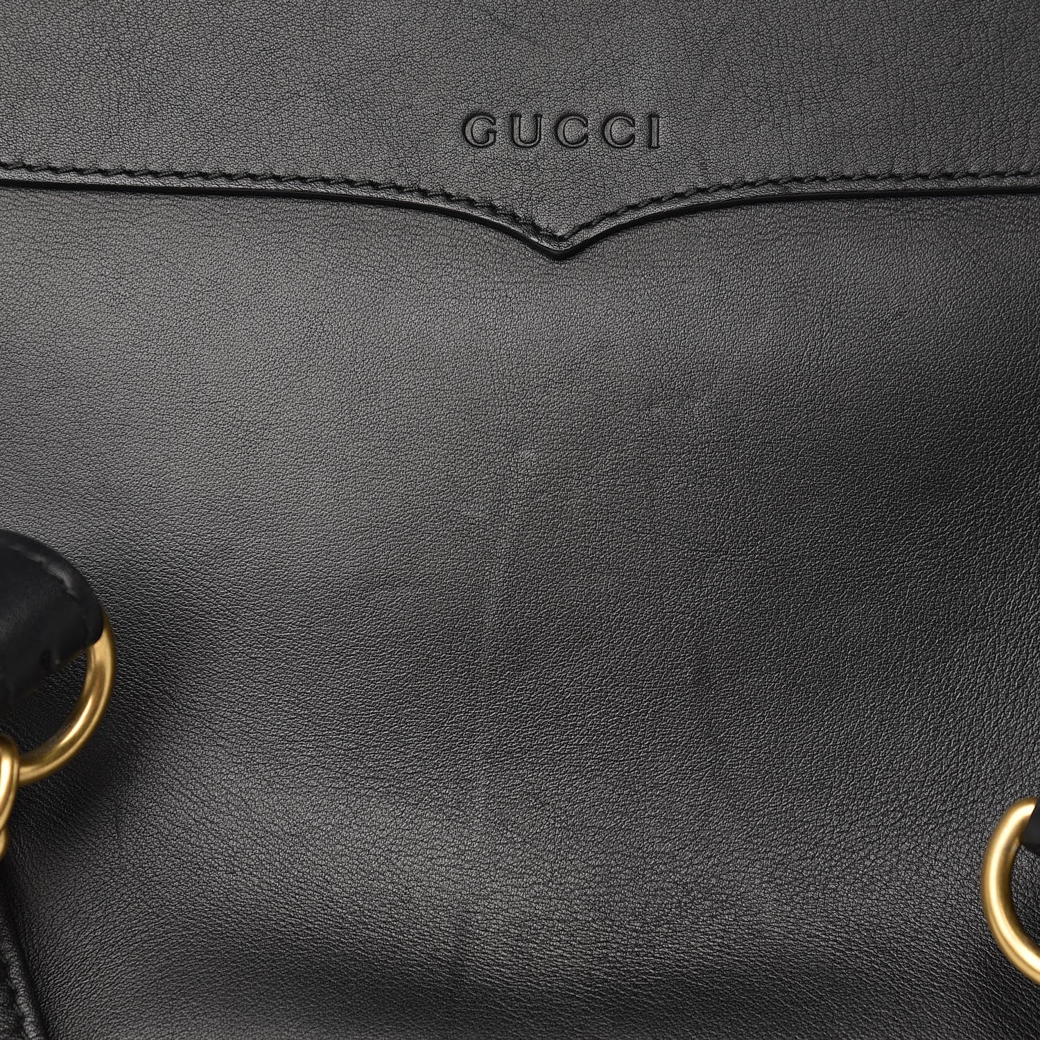 Gucci Calfskin Web GG Marmont Flap Chain Backpack Black 9 of 13