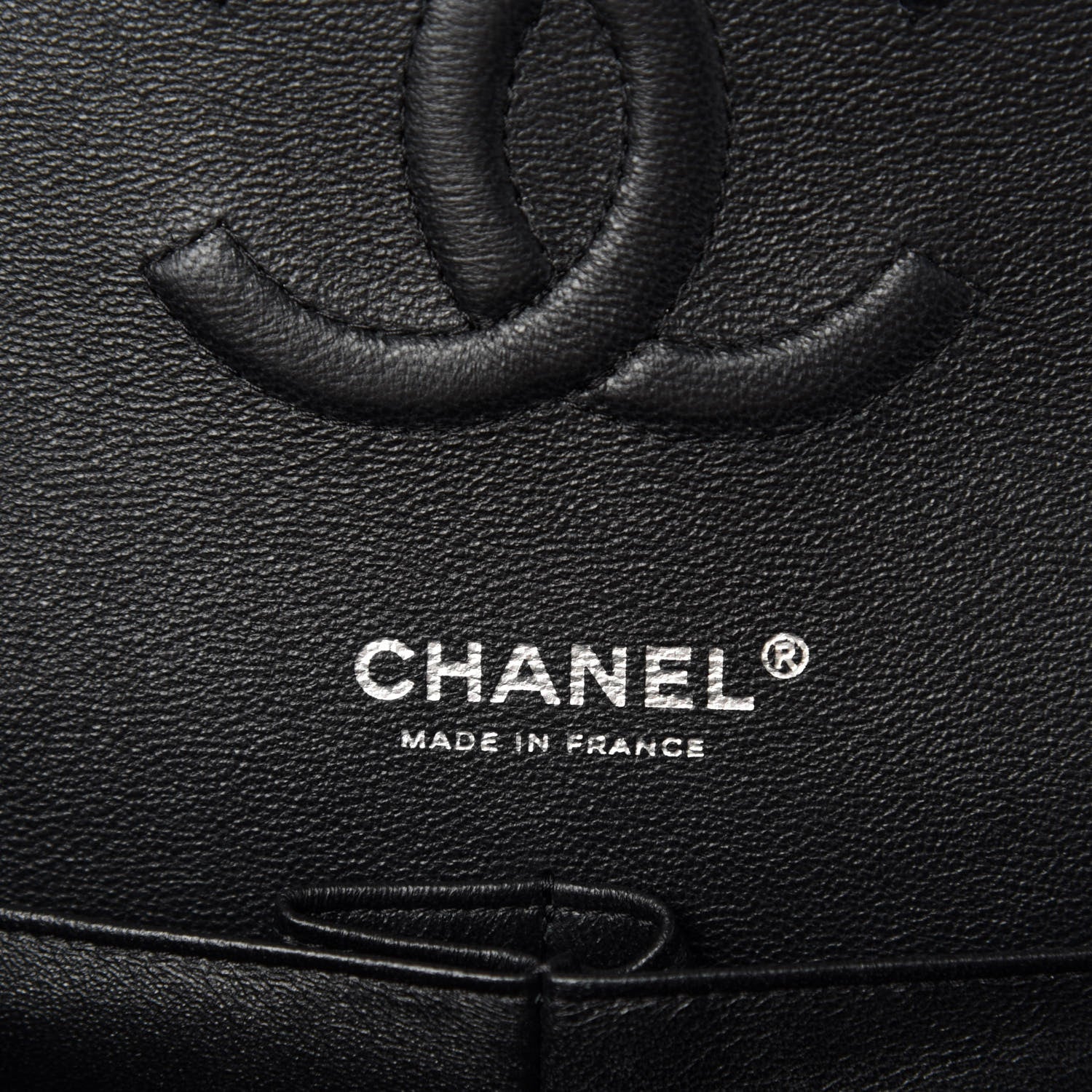 Chanel Crumpled Calfskin Quilted Medium Double Flap So Black 9 of 11