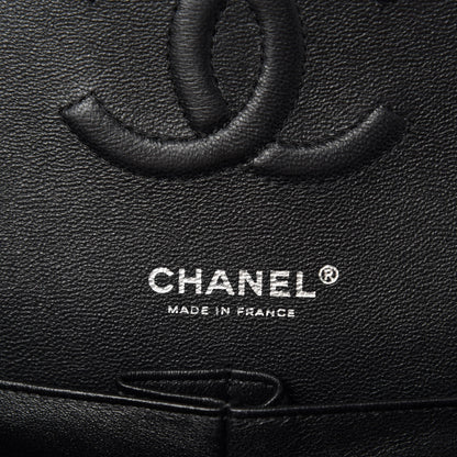 Chanel Crumpled Calfskin Quilted Medium Double Flap So Black 9 of 11