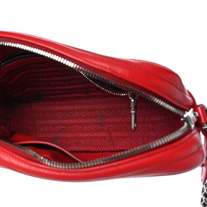 Prada Soft Calfskin Diagramme Camera Bag Rosso 5 of 12