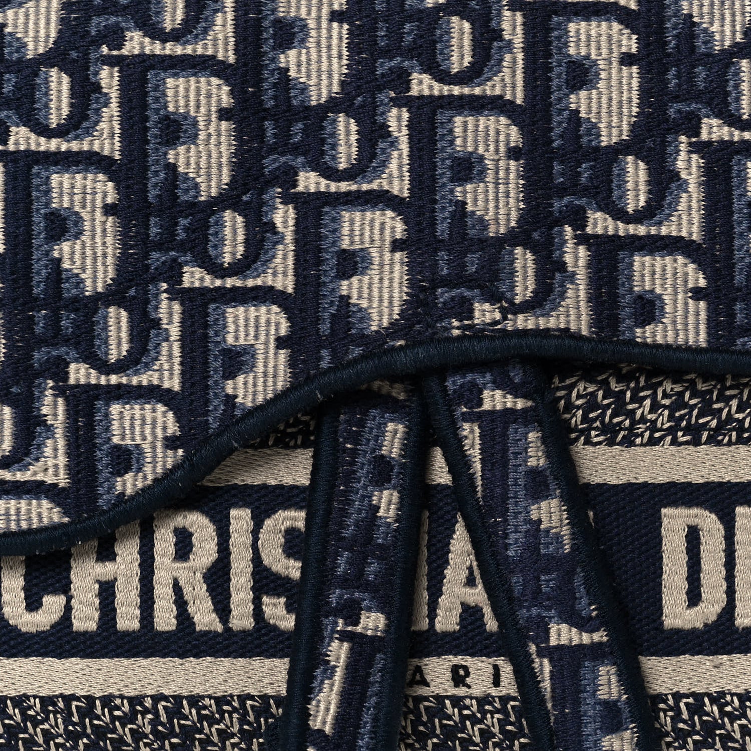 Christian Dior Oblique Slim Saddle Pouch Blue 8 of 14