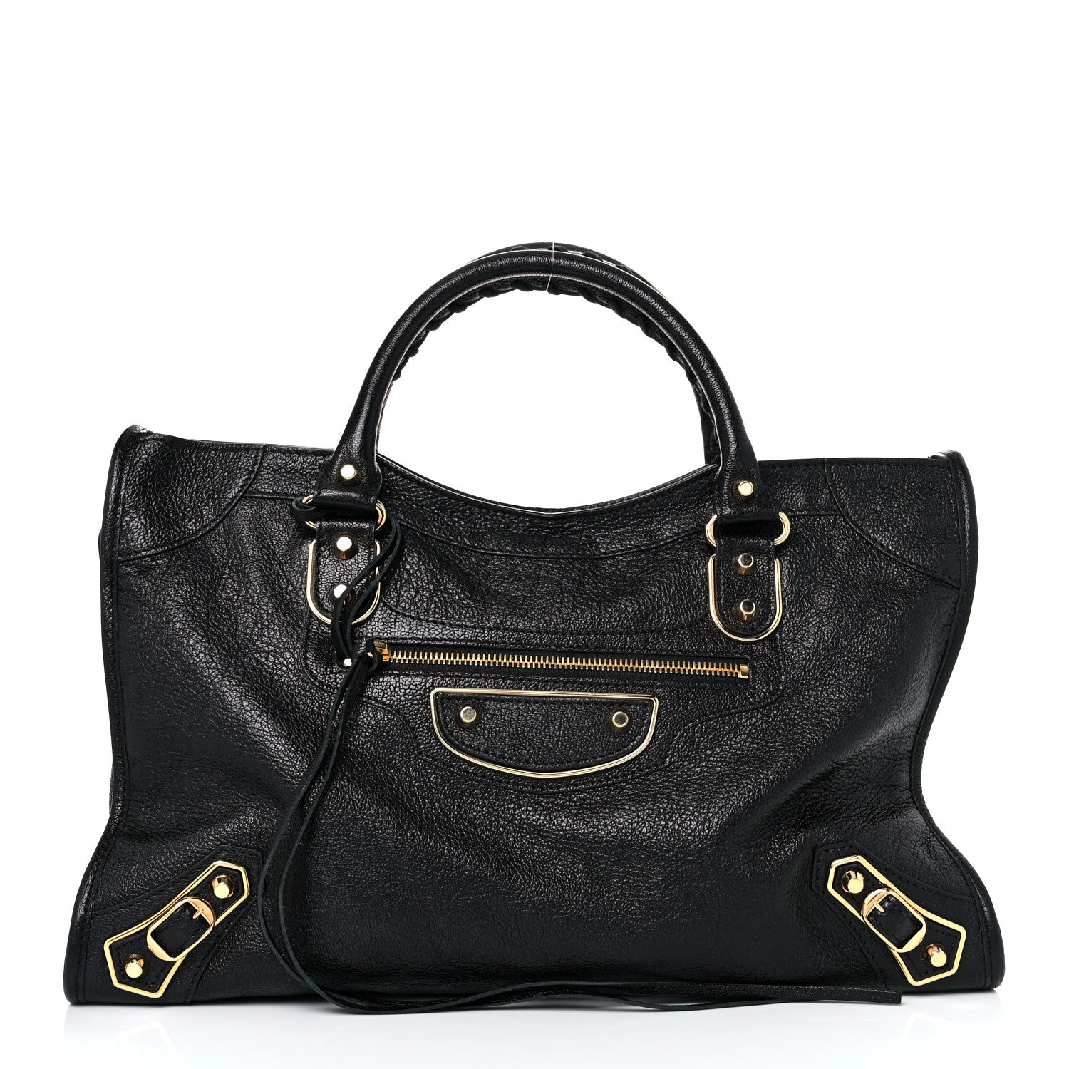 Balenciaga Chevre Gold Metallic Edge Hardware City Black 3 of 15