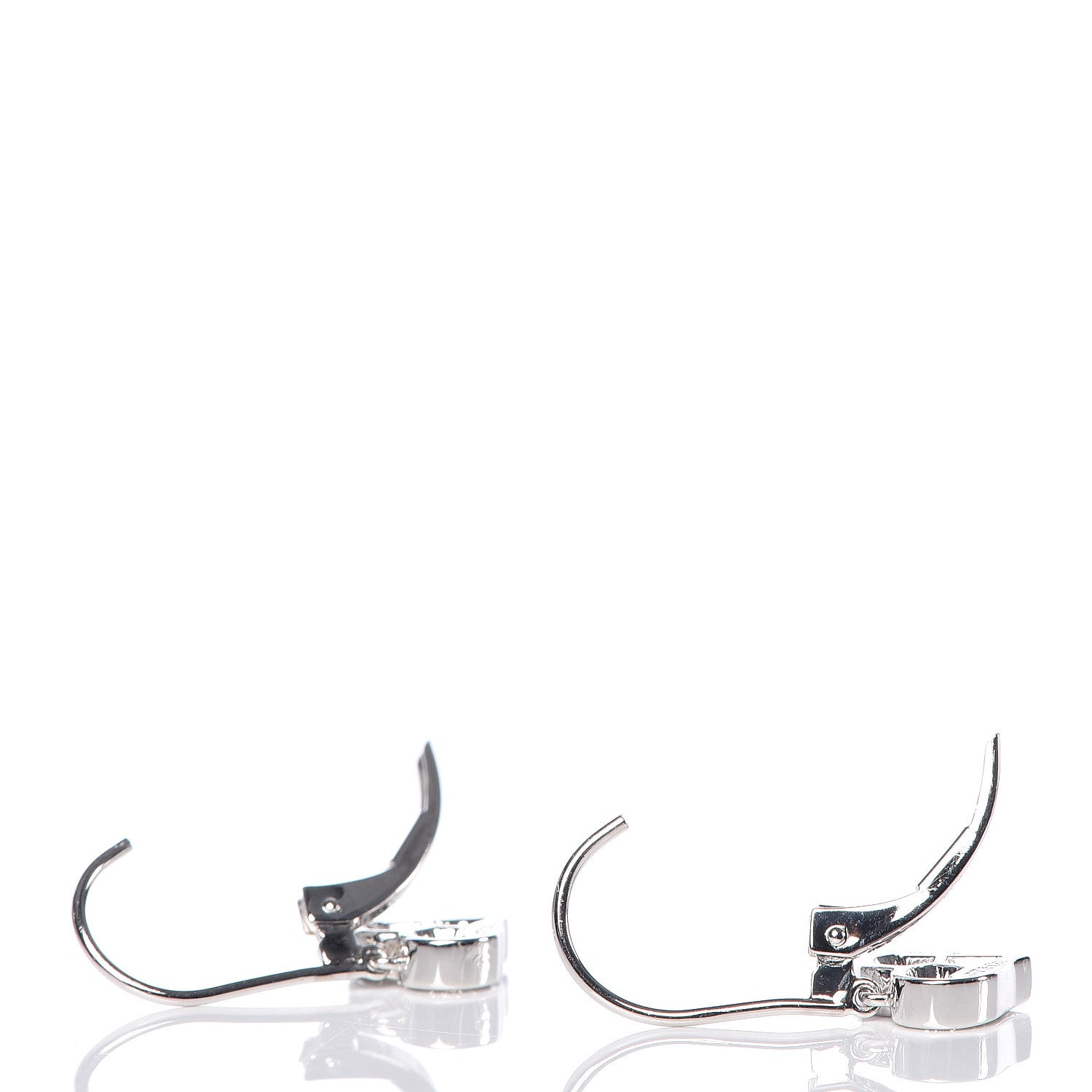 Tiffany Platinum Diamond Heart Drop Earrings 3 of 4