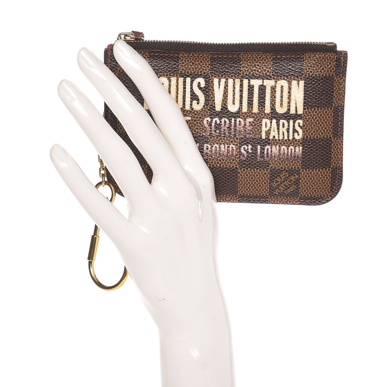 Louis Vuitton Damier Ebene Scribe Affiche Key Pouch 12 of 21