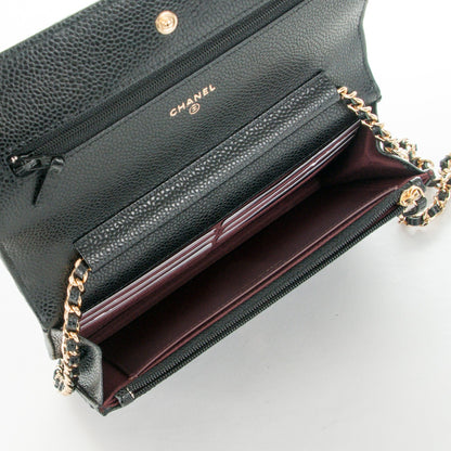 Chanel Caviar Quilted Wallet On Chain WOC Black 5 of 8