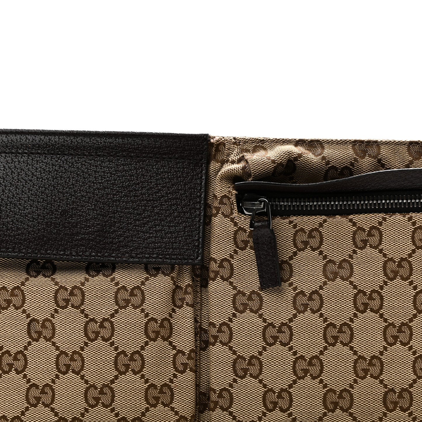 Monogram Web Belt Bag Dark Brown