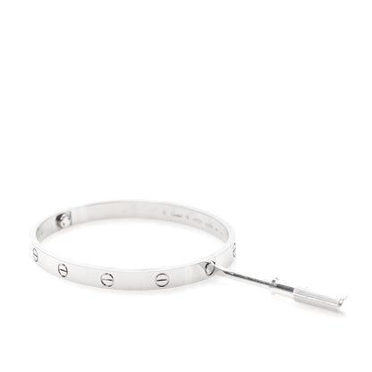 Cartier 18K White Gold LOVE Bracelet 19 4 of 7