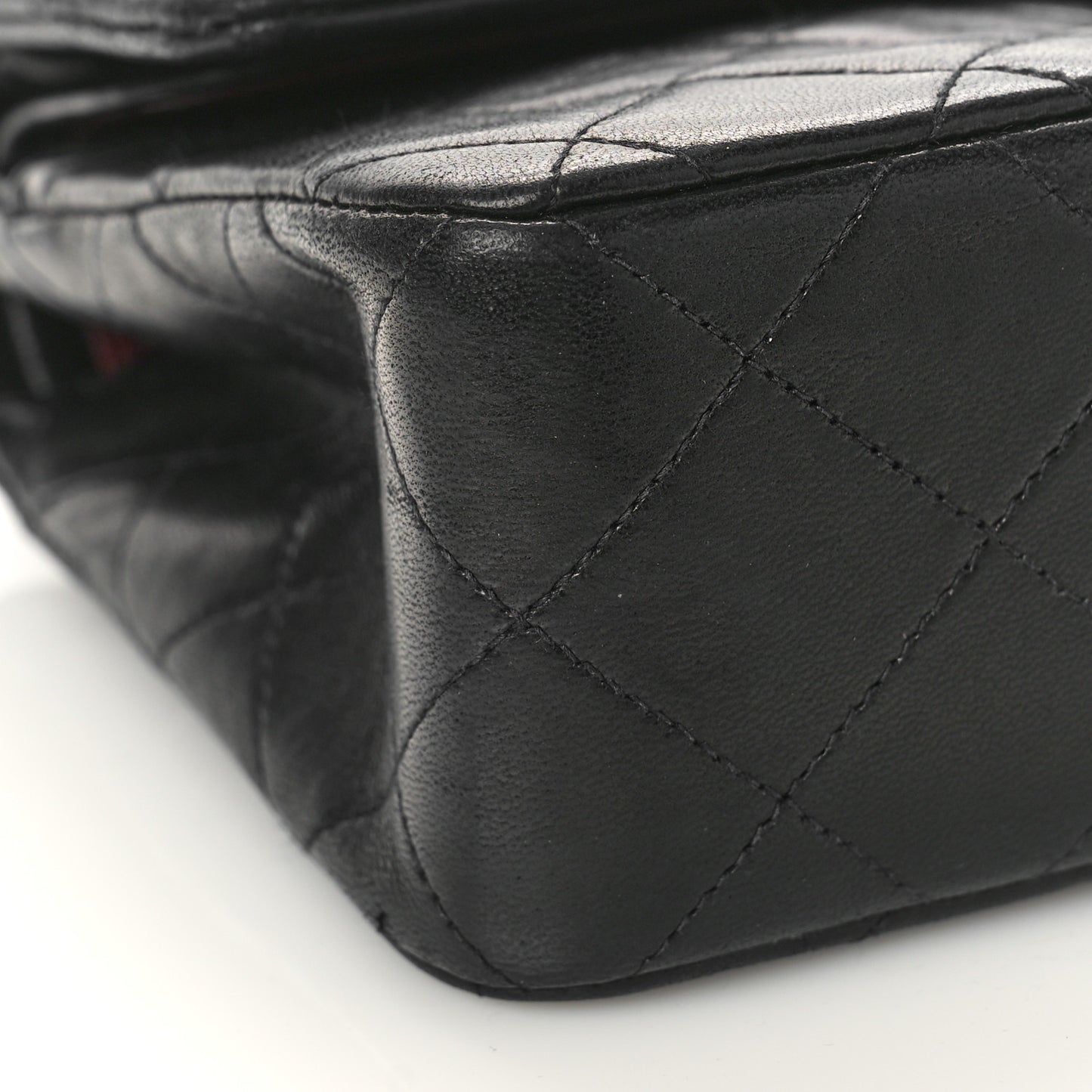 Lambskin Quilted Small Double Flap Black