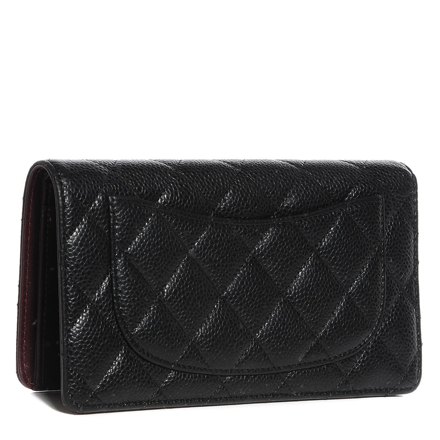 Caviar Quilted Yen Wallet Black