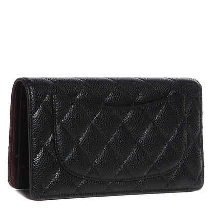 Chanel Caviar Quilted Yen Wallet Black 3 of 8