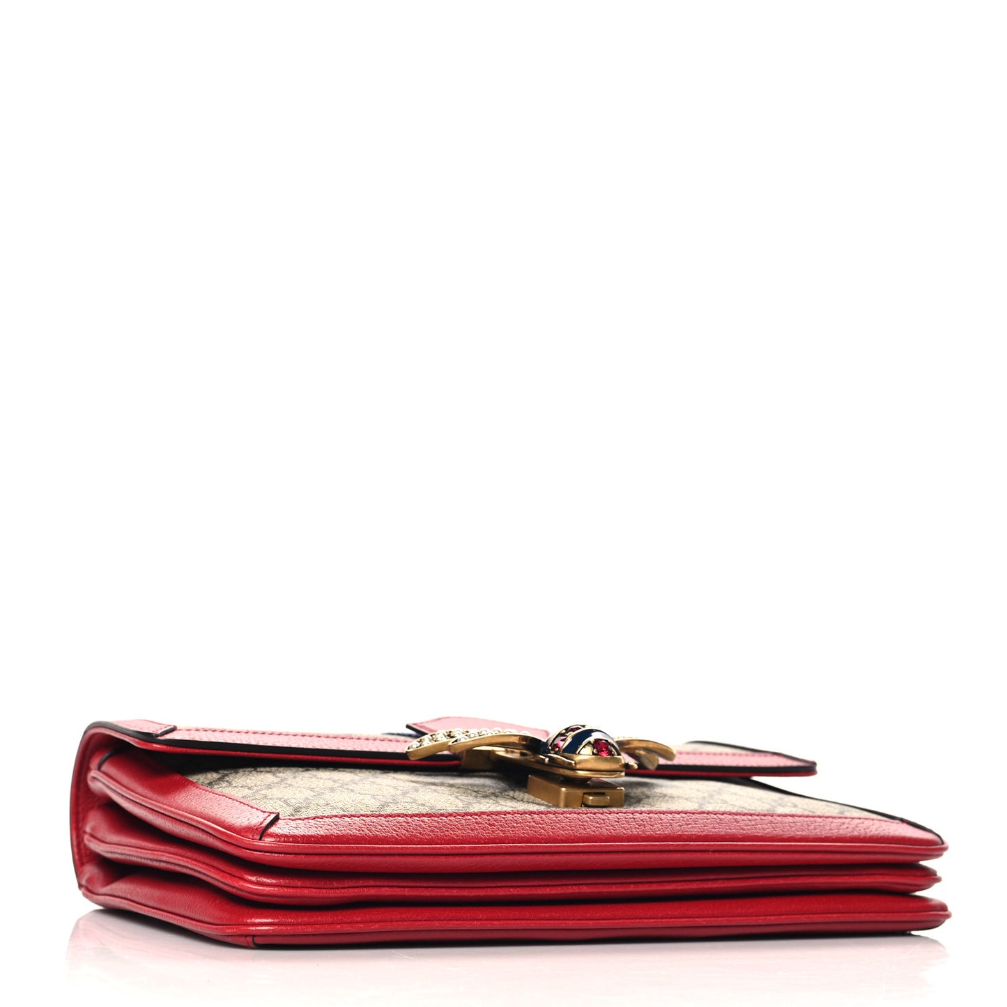 GG Supreme Monogram Medium Queen Margaret Shoulder Bag Red