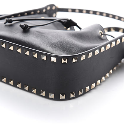 Valentino Garavani Vitello Rockstud Bucket Bag Black 8 of 8