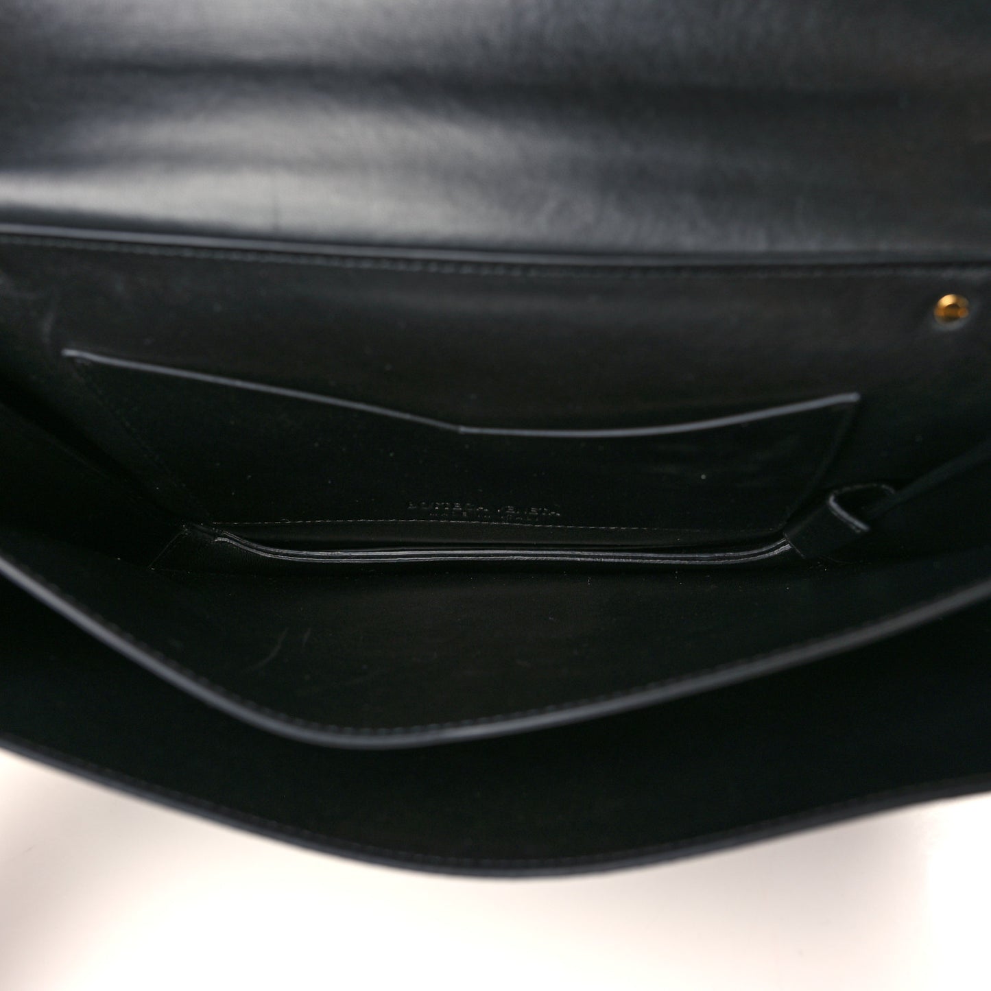 Calfskin Mount Envelope Bag Black