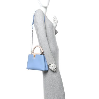 Louis Vuitton Taurillon Capucines BB Bleu de Provence Greige Doux 2 of 12