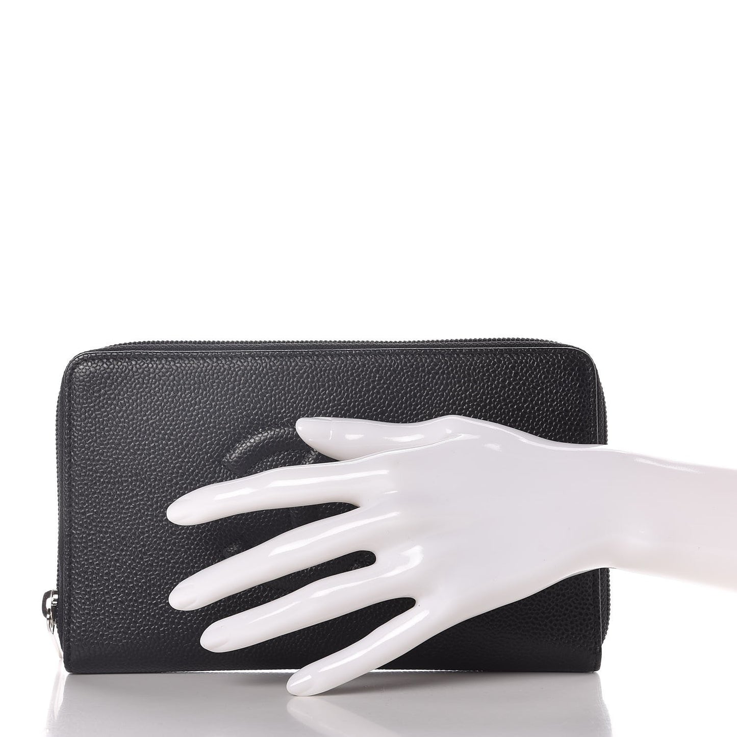 Caviar Timeless Travel Zip Wallet Black