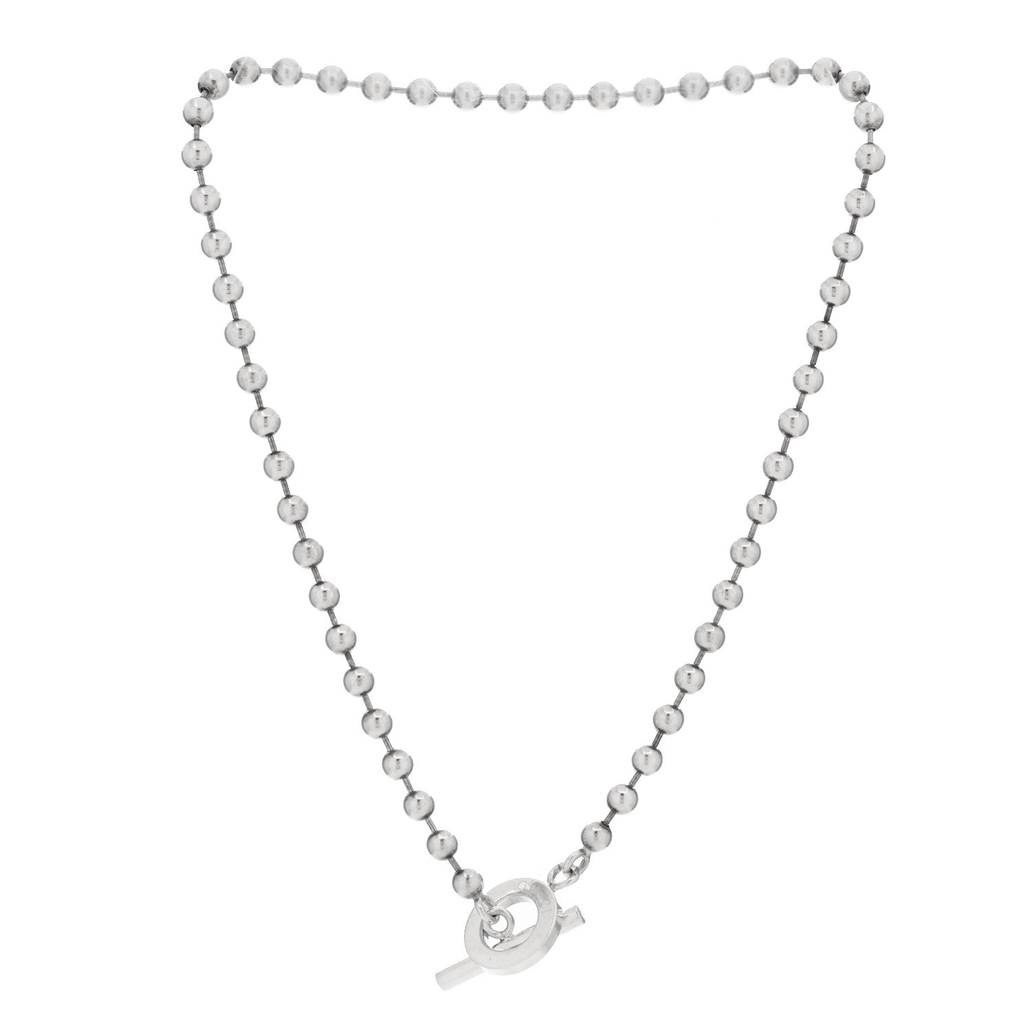 Gucci Sterling Silver Bead Toggle Necklace 2 of 3