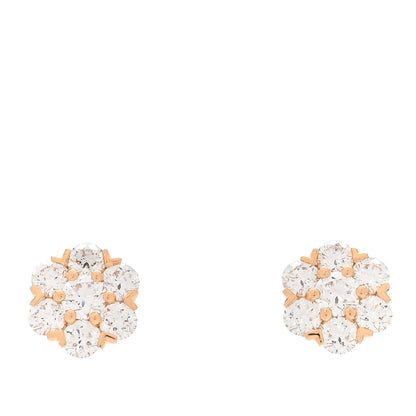 Van Cleef & Arpels 18K Rose Gold Diamond Fleurette Earrings 1 of 5