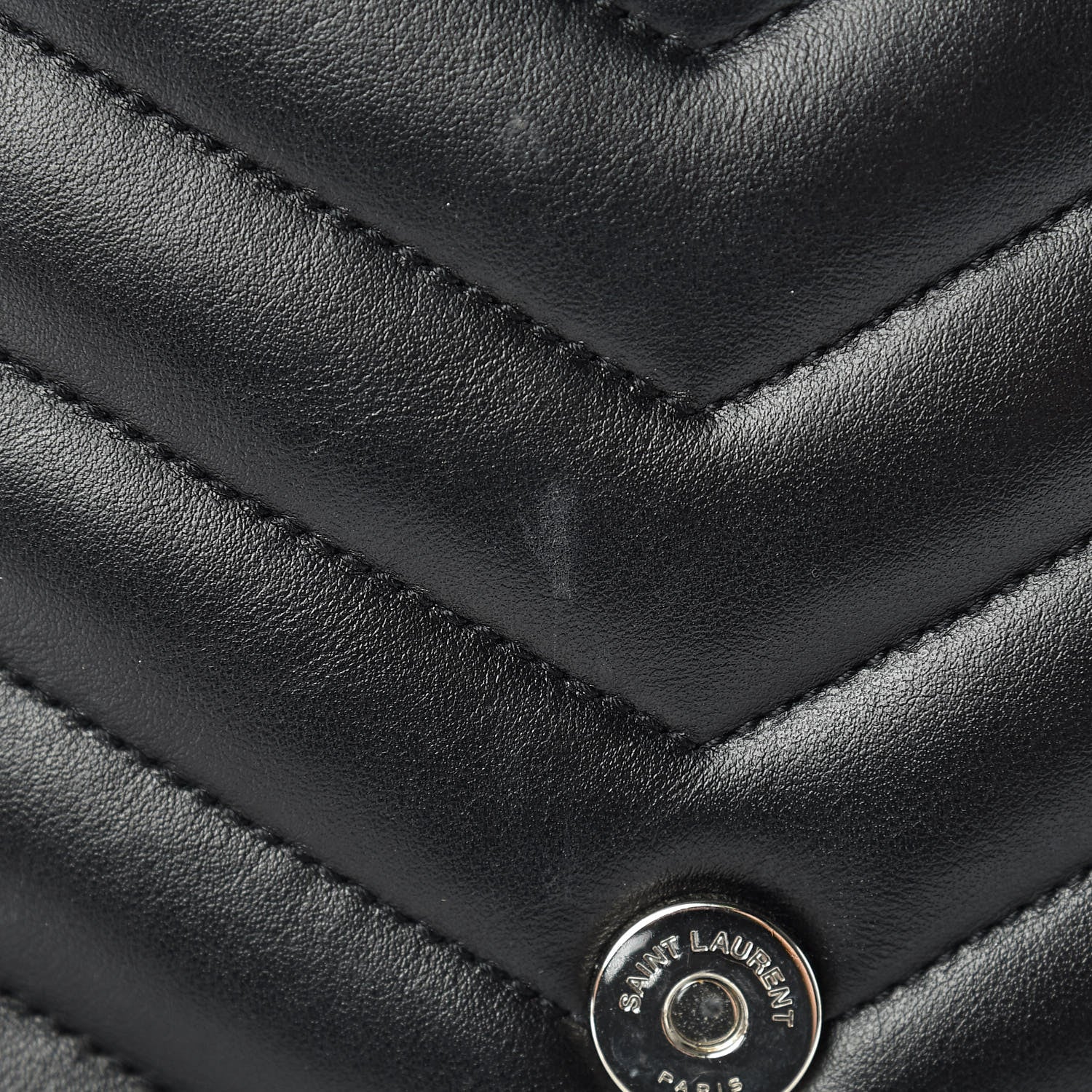 Saint Laurent Calfskin Y Quilted Monogram Large Loulou Chain Satchel Black 12 of 14