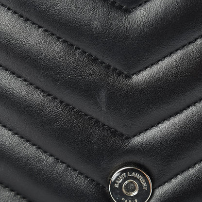 Saint Laurent Calfskin Y Quilted Monogram Large Loulou Chain Satchel Black 12 of 14