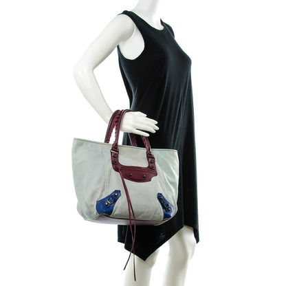 Balenciaga Agneau Classic Hardware Tri-Color S Sunday Tote Ciel 2 of 7