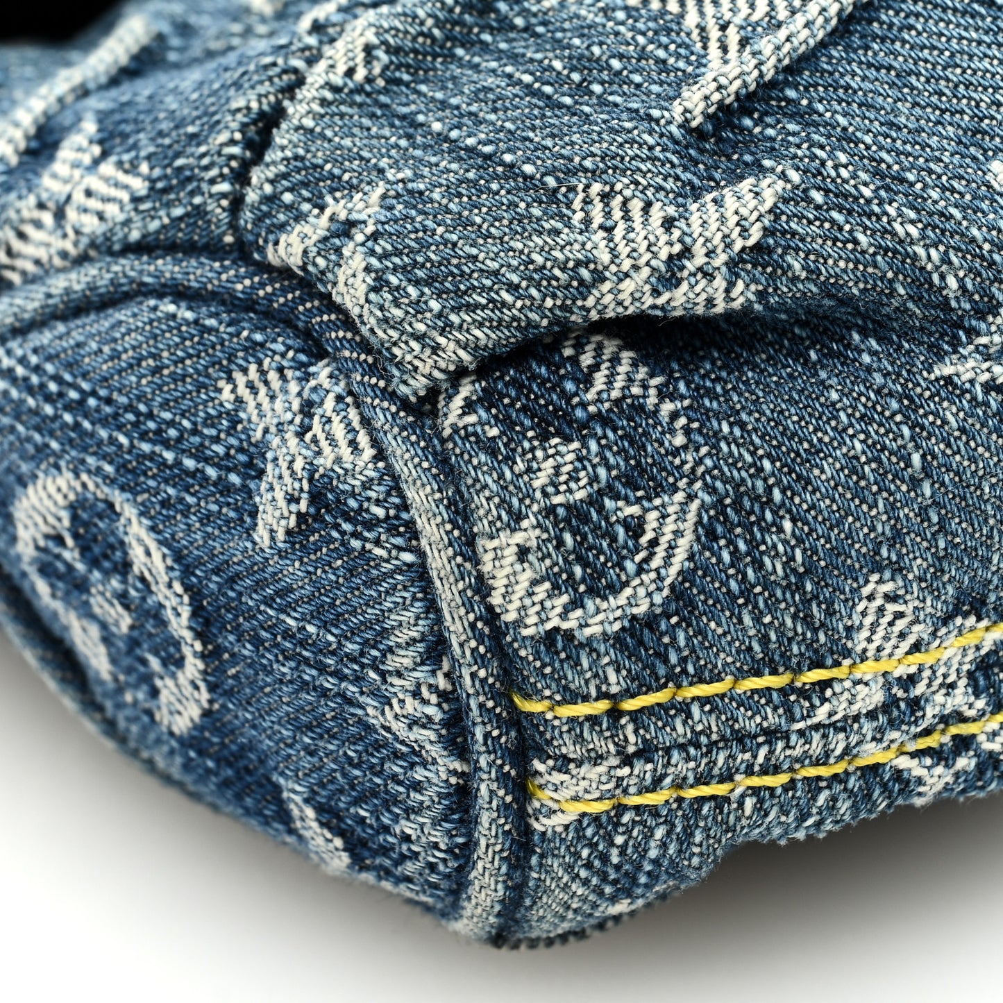 Monogram Denim Mini Pleaty Blue