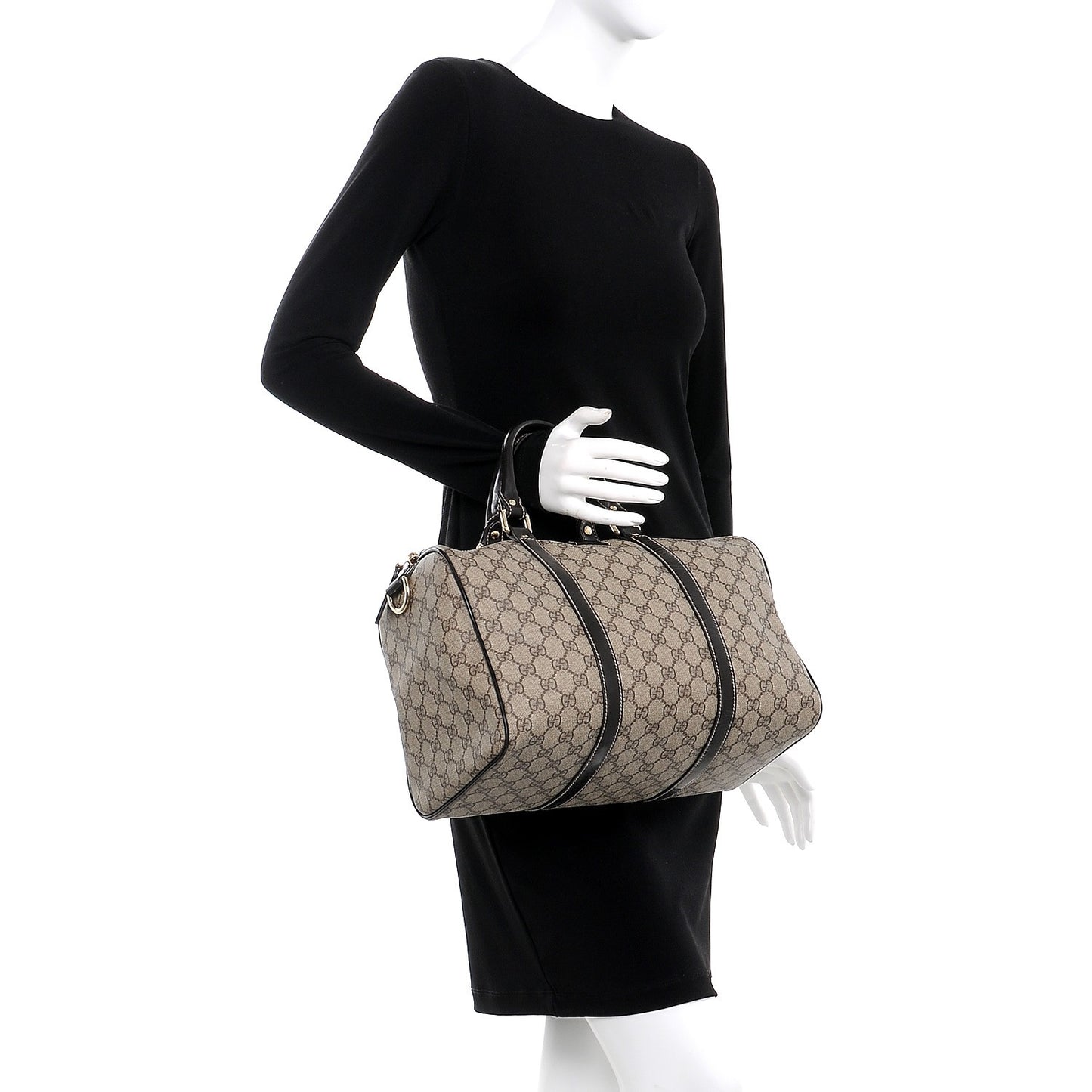 GG Plus Monogram Medium Joy Boston Dark Brown