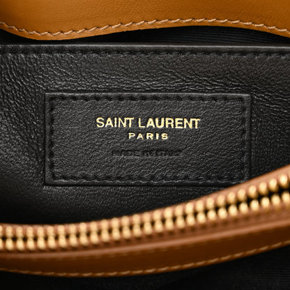 Saint Laurent Calfskin Y Quilted Monogram Small Loulou Chain Satchel Dark Natural 6 of 10