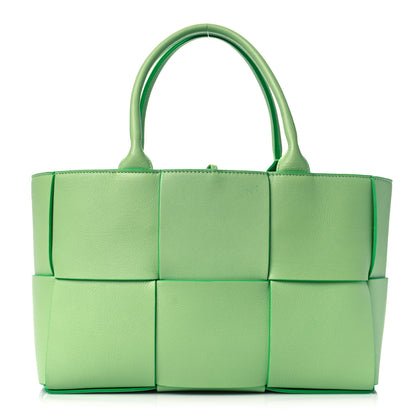 Bottega Veneta Grained Calfskin Intrecciato Small Arco Tote Pistachio Parakeet 3 of 9