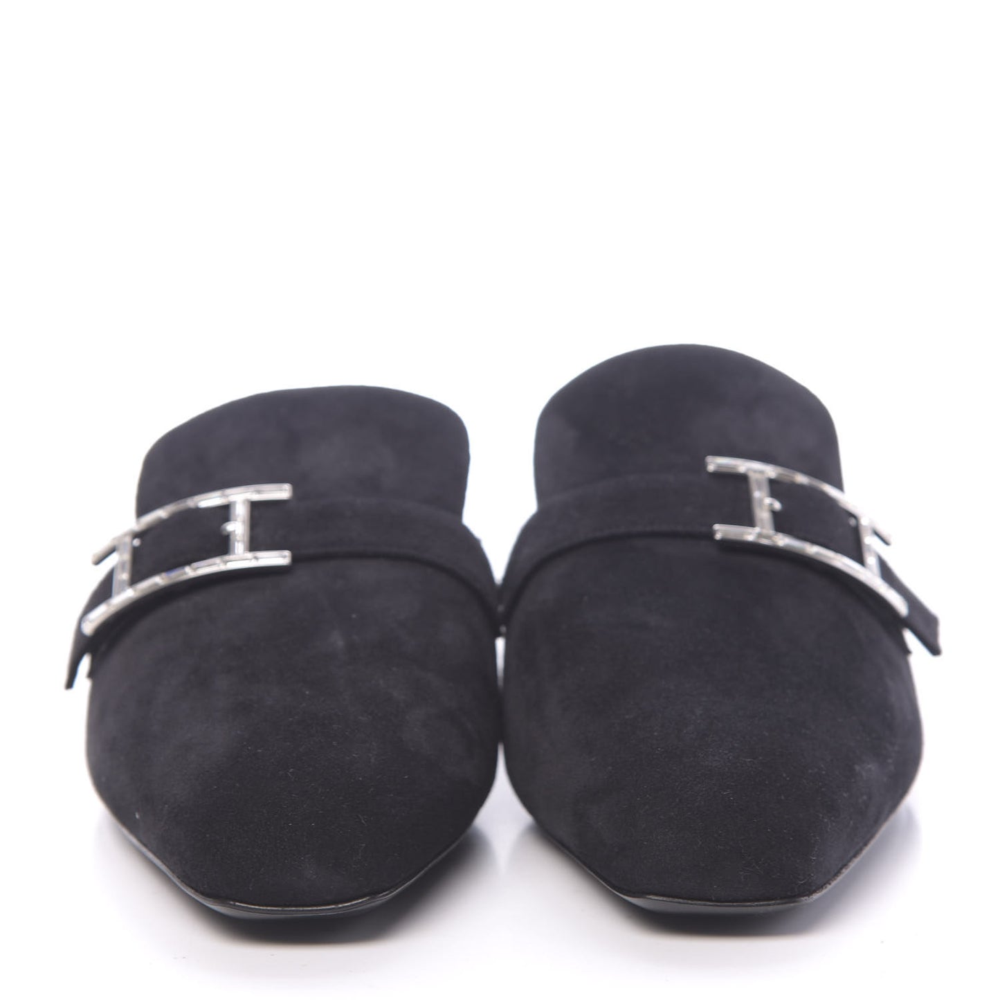 Velvet Goatskin Beauty Mules 37 Black
