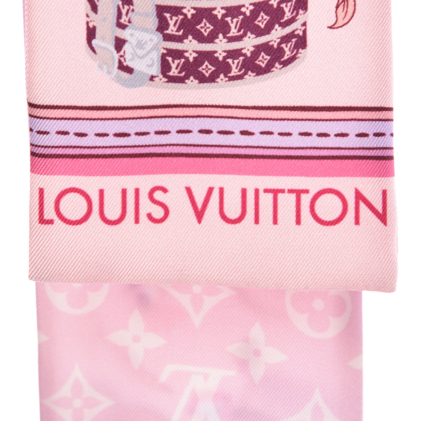 Silk Monogram Superstition Bandeau Light Pink