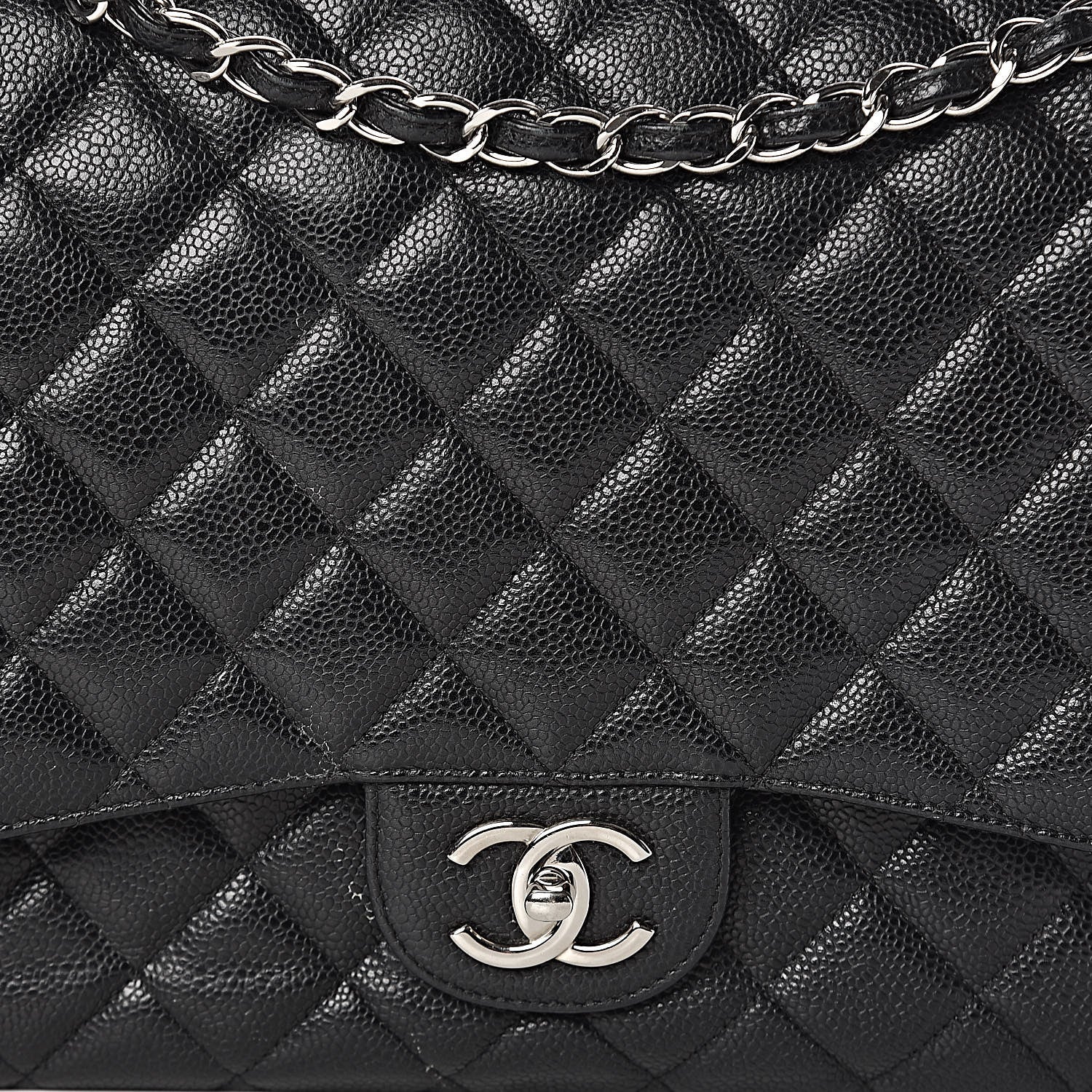 Chanel Caviar Quilted Maxi Double Flap Black 19 of 23