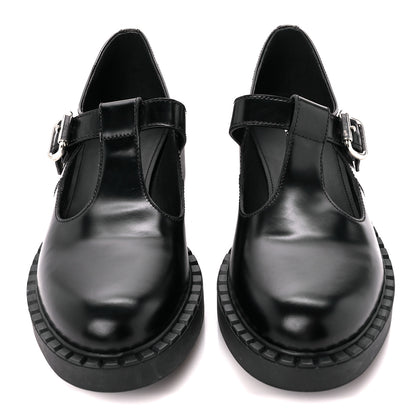 Prada Spazzolato Mary Jane T Strap 40mm Loafers 40 Black 2 of 9