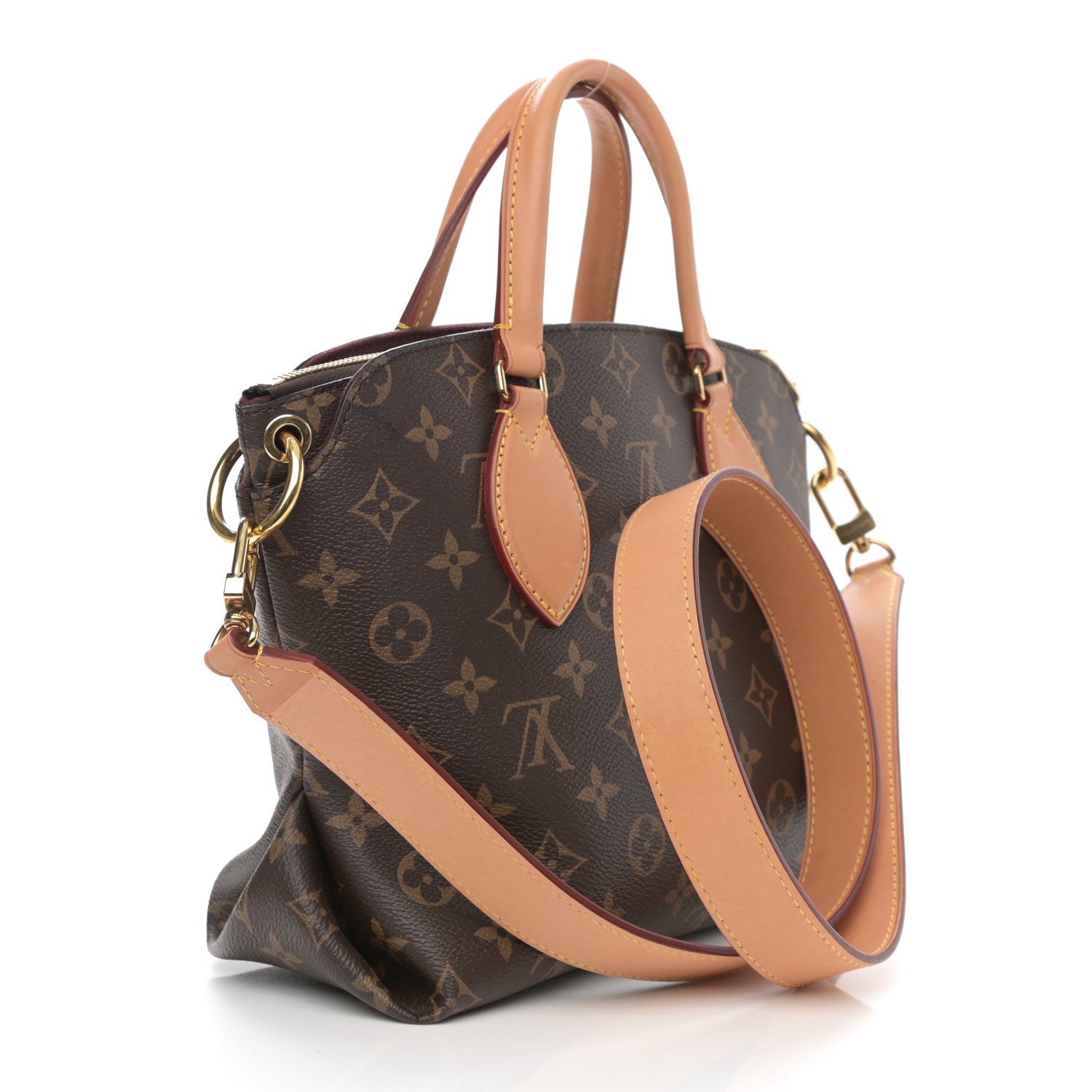 Louis Vuitton Monogram Flower Zipped Tote PM Beige 2 of 8