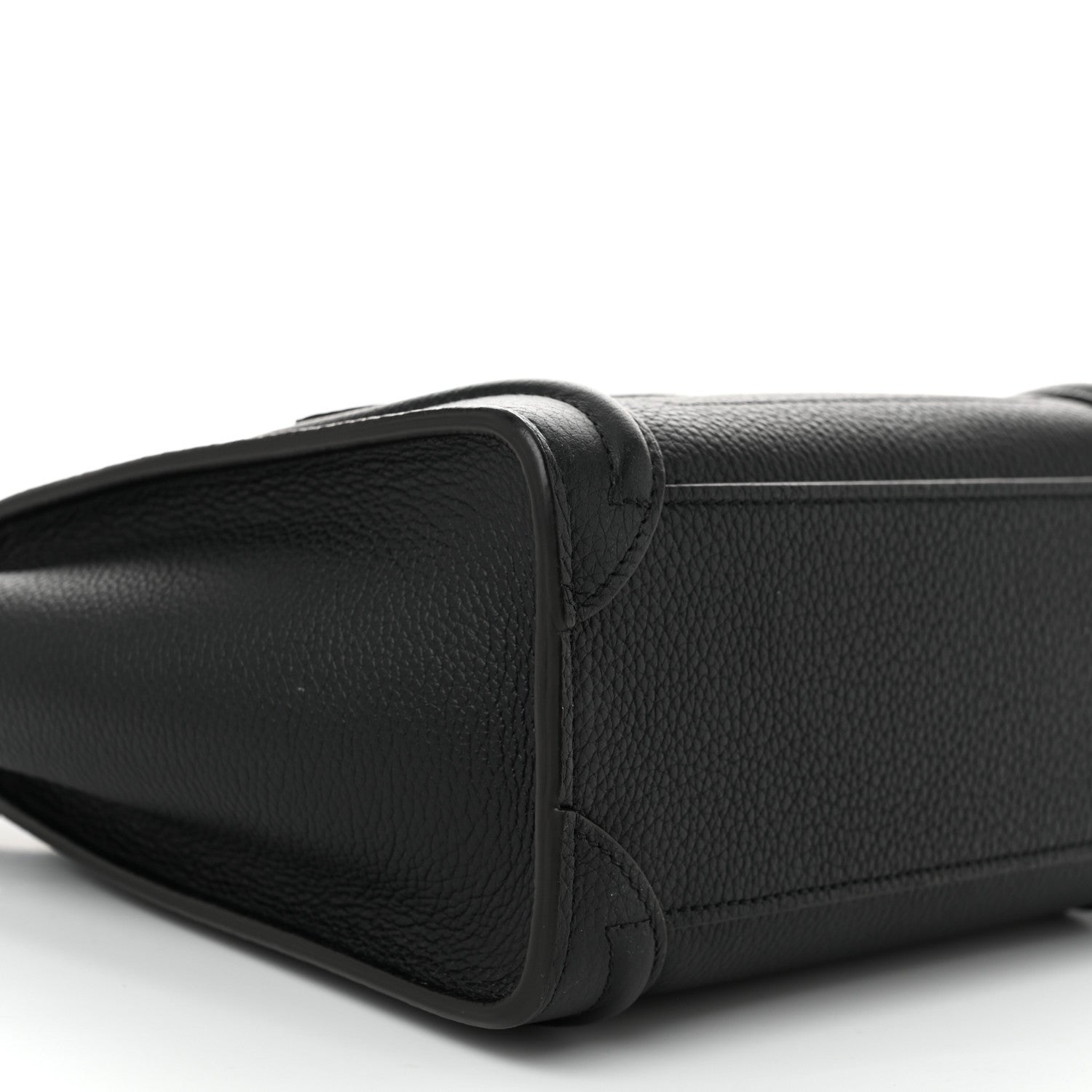 Celine Drummed Calfskin Nano Luggage Black 9 of 10