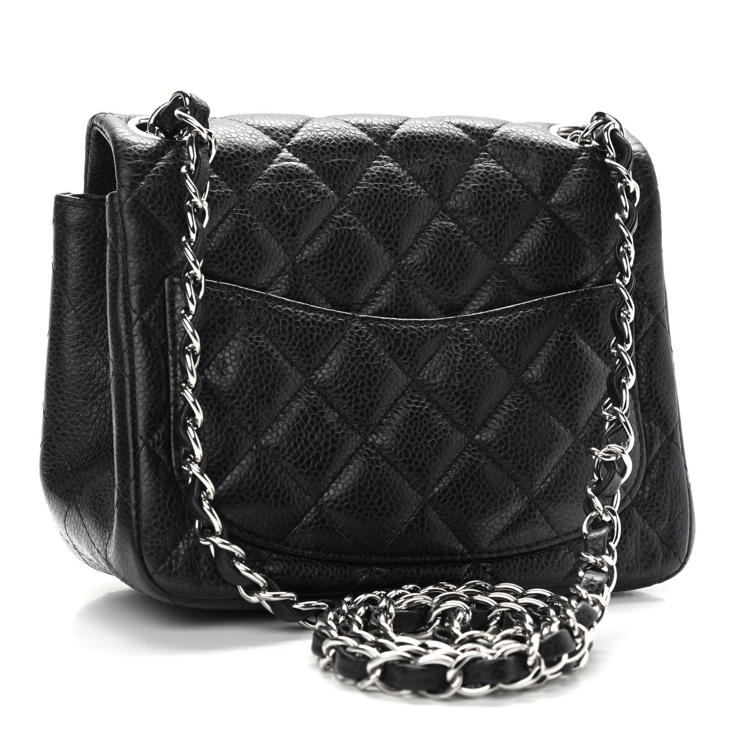 Caviar Quilted Mini Square Flap Black