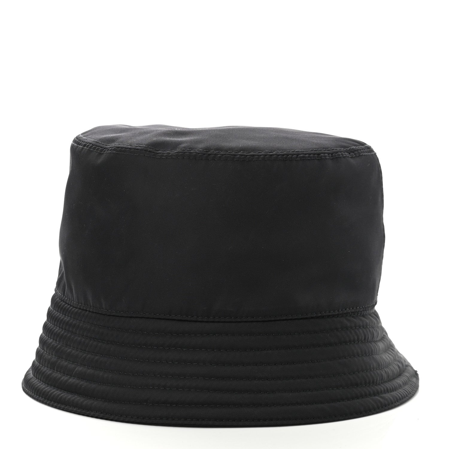 Prada Re-Nylon Metal Triangle Logo Womens Bucket Hat L Black 5 of 10