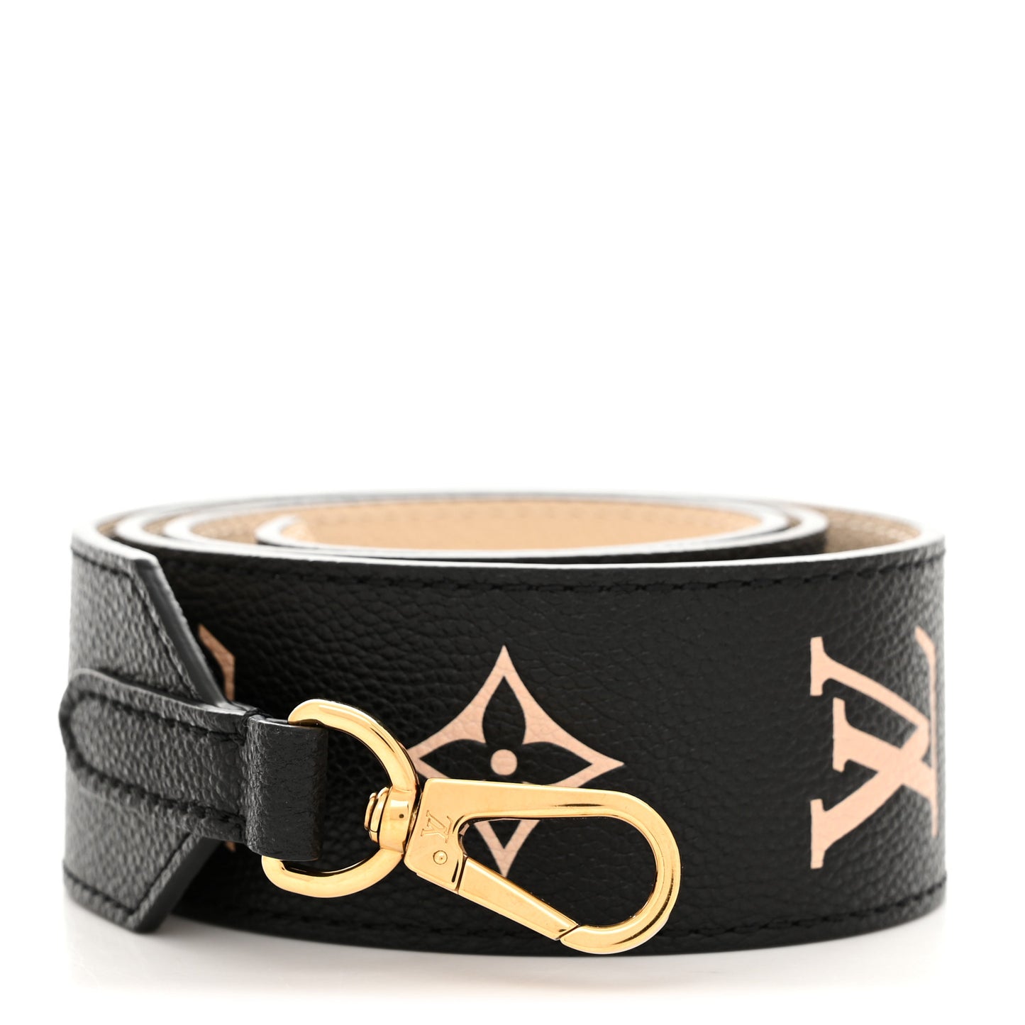 Empreinte Monogram Bandouliere Shoulder Strap Black Beige
