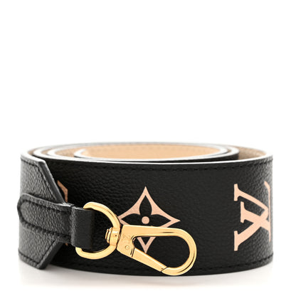 Louis Vuitton Empreinte Monogram Bandouliere Shoulder Strap Black Beige 1 of 5