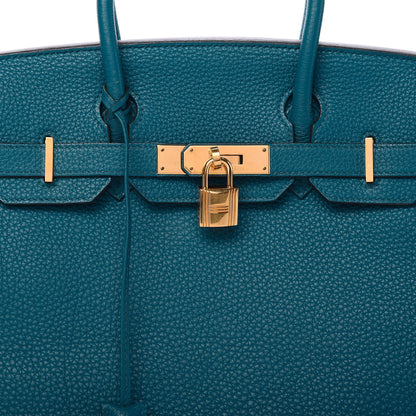 Hermes Taurillon Clemence Birkin 30 Cobalt 7 of 15