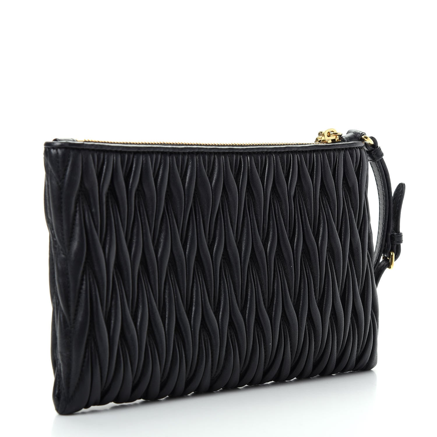 Miu Miu Nappa Matelasse Clutch Black 3 of 7