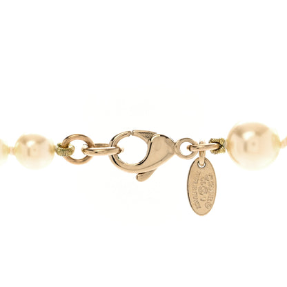 Chanel Graduated Pearl CC Long Necklace Light Gold 5 of 6