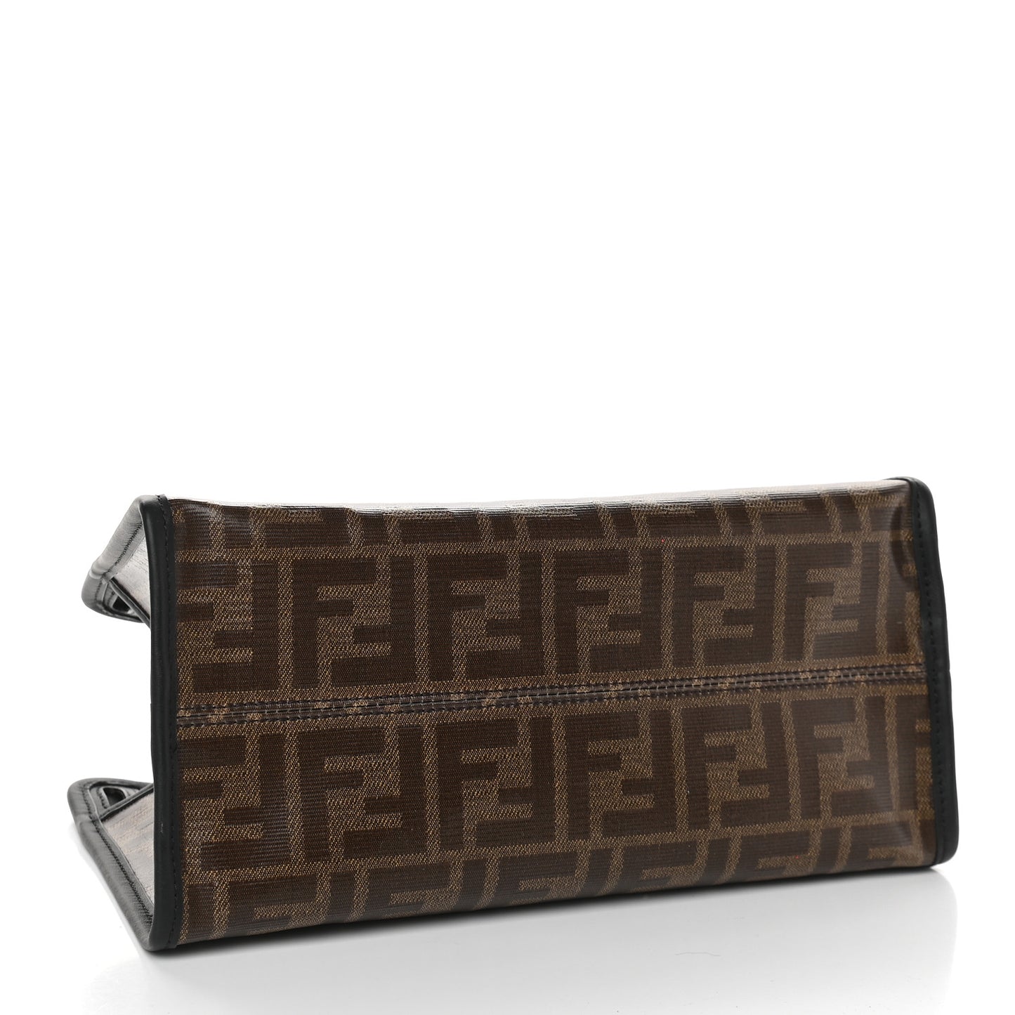 Glazed Fabric Vitello Century FF 1974 Stamp Patch Mini Peekaboo Defender Cover Mogano Panna Black