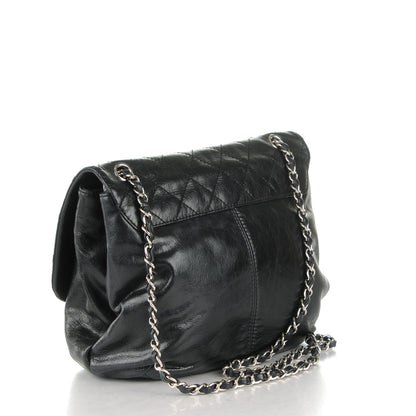 Chanel Shiny Lambskin Quilted Medium Trianon Messenger Flap Black 3 of 8