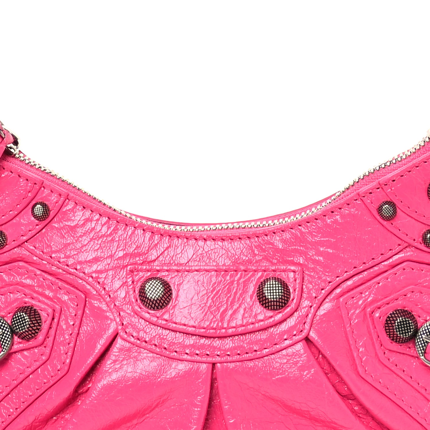 Balenciaga Agneau Arena Le Cagole Shoulder Bag XS Hot Pink 9 of 12