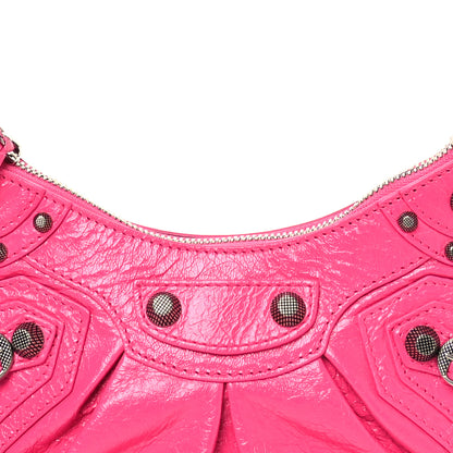 Balenciaga Agneau Arena Le Cagole Shoulder Bag XS Hot Pink 9 of 12